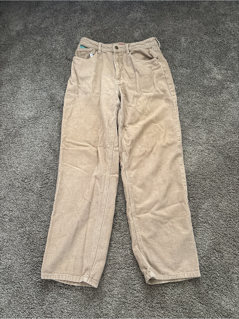 Empyre Women's Corduroy Pants in Beige Tan - Straight Leg